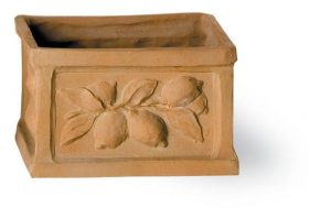 Small fibreglass Citrus trough in terracotta, perfect for indoor hyacinths